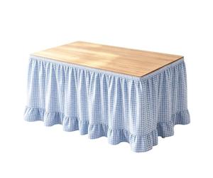 Jupe De Bureau Enseignant 1,83 m Vichy Mise En Place Rapide Tissu Lavable | Jupe Table En Tissu Pour Salle Classe Pour Fête Bar À Desserts Coin Étude Banquet Événement Remise Des