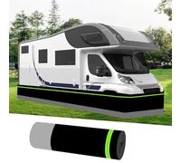 Jupe de Camping-Car avec Treillis en Acier Inoxydable, Jupe Anti-Courant d'air Caravane pour Temps Froid, Installation Facile, Résistante au Vent et à La Neige, Hou(Size:59ft Length,Color:3.3ft High)