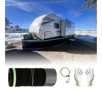 Jupe de Caravane Coupe-Vent, Jupes Barrières Anti-Neige pour Camping-Car | Plinthe de Mobil-Home avec Bandes Réfléchissantes, Jupe de Voiture Extérieures pour Caravane(95x950cm)