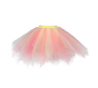 Jupe de carnaval pour femme - Longueur moyenne - Jupe de danse trapèze - Taille haute pour les fêtes et les occasions spéciales, Rose, XL