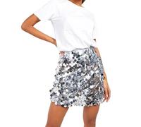 Jupe de Carnaval pour Femme - Sexy Court Brillante Jupes Jupe Longue Midi Fendue Moulante Sequin Fête Femme à Paillettes DoréEs Jupe Belly Dancewear Sequin pour Dance Rave Party SoiréE