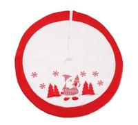 Jupe de critique de Noël créative Jupe de révision de Noël Jupe de révision de Noël brodée Accessoires de décoration de Noël Jupe de Noël tricoté(Bianco)