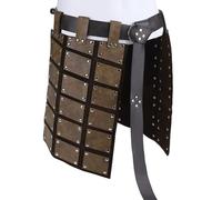Jupe de cuisse médiévale - Cuir double face, ceinture réglable | Protège-cuisse en cuir synthétique, design de costume de chevalier réaliste, jupe de protection pour homme, fête cosplay, événements de