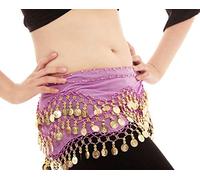 Jupe de danse du ventre, écharpe de danse du ventre, costume de danse du ventre, ceinture de danse du ventre, écharpe pour femme (marron)
