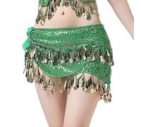 Jupe de danse du ventre, écharpe de danse du ventre, écharpe de danse du ventre en mousseline de soie, chaîne de taille, costume de danse du ventre pour femme, jupe de danse du ventre, écharpe de
