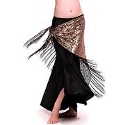 Jupe de danse du ventre, écharpe de danse du ventre, écharpe de danse du ventre pour femme, écharpe de danse du ventre, écharpe de hanche pour danse du ventre, écharpe de hanche 21 (doré)