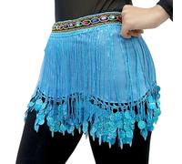 Jupe de danse du ventre - Jupe à paillettes pour femme - Mini jupe à paillettes sexy - Pour le Nouvel An - Robe de soirée - Clubwear - Jupe de fête - Hip Hop Y2k - Pour carnaval et fête, bleu ciel