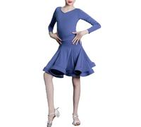 Jupe De Danse Latine Deux Pièces pour Filles avec Justaucorps, Jupes De Tango Salsa pour Enfants, Vêtements De Compétition pour Jupe D'entraînement De Danse Samba Chacha De Salle De Bal