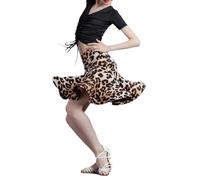 Jupe De Danse Latine For Filles Avec Haut Court, Vêtements D'entraînement De Danse, Robe À Fleurs, Jupes De Salle De Bal For Enfants Salsa Tango Rumba Samba Cha Cha Tango Party Swing Jupe (Color : Le