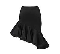 Jupe de danse latine pour femme Salsa Tango Rumba Cha Cha, noir, XX-Large