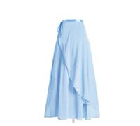 Jupe de danse tutu de ballet en mousseline de soie, écharpe portefeuille de patinage de danse, jupe longue de ballet de ballerine de gymnastique, robe de danse de ballet for femmes Jupe de Ballet en M