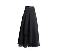 Jupe de danse tutu de ballet en mousseline de soie, écharpe portefeuille de patinage de danse, jupe longue de ballet de ballerine de gymnastique, robe de danse de ballet for femmes Jupe de Ballet en M
