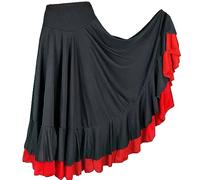 Jupe de Flamenco 2 Volants (FR/ES, Alpha/Lettres, TG, 42, Taille Normale, Taille Normale)