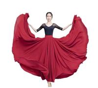 Jupe de flamenco for femme, jupe trapèze circulaire à 720 degrés, costume de danse espagnole, jupe fluide à volants superposés for adultes, for spectacles, fête d'Halloween, tenue sur le thème du cray