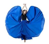 Jupe de flamenco for femme, jupe trapèze circulaire à 720 degrés, costume de danse espagnole, jupe fluide à volants superposés for adultes, for spectacles, fête d'Halloween, tenue sur le thème du cray