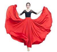 Jupe de flamenco for femme, jupe trapèze circulaire à 720 degrés, costume de danse espagnole, jupe fluide à volants superposés for adultes, for spectacles, fête d'Halloween, tenue sur le thème du cray