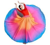 Jupe de flamenco for femme, jupe trapèze circulaire à 720 degrés, costume de danse espagnole, jupe fluide à volants superposés for adultes, for spectacles, fête d'Halloween, tenue sur le thème du cray