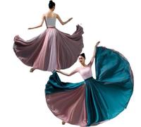 Jupe de flamenco for femme, jupe trapèze circulaire à 720 degrés, costume de danse espagnole, jupe fluide à volants superposés for adultes, for spectacles, fête d'Halloween, tenue sur le thème du cray