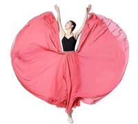 Jupe de flamenco for femme, jupe trapèze circulaire complète à 180/360/540/720 degrés, costume de danse espagnole, jupe fluide à volants superposés for adultes, for spectacles, fête d'Halloween, tenue