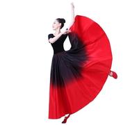 Jupe de flamenco for femme, jupe trapèze circulaire complète à 180/360/540/720 degrés, costume de danse espagnole, jupe fluide à volants superposés for adultes, for spectacles, fête d'Halloween, tenue