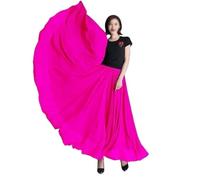Jupe de flamenco for femme, jupe trapèze circulaire complète à 180/360/540/720 degrés, costume de danse espagnole, jupe fluide à volants superposés for adultes, for spectacles, fête d'Halloween, tenue
