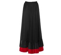 Jupe de Flamenco noire à Double Volant bicolore pour enfant