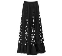 Jupe de Flamenco Noire et Blanche avec Quilles