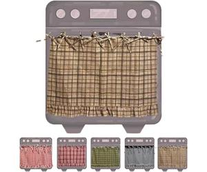 Jupe de four faite à la main en tissu résistant à la chaleur avec languettes et bordures à volants pour four, lave-vaisselle, cuisinière (couleur E)