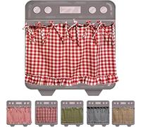 Jupe de four faite à la main en tissu résistant à la chaleur avec pattes et bordures à volants pour four, lave-vaisselle, cuisinière (couleur C)