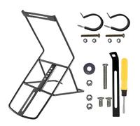 Jupe de fret de vélo - Roue avant pour béquille de vélo, transport de tourisme | Support d'équipement de cyclisme en métal résistant à la rouille avec plate-forme antidérapante, bagage polyvalent pour