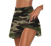Jupe de Golf Mini Short Activité Sport Tailles Jupe Patineuse avec Culotte pour Yoga Gym Dance Running
