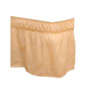 Jupe de Lit, Cache Sommier Élastique Jupe de lit enveloppante élastique à Volants Anti-poussière Jupes Couleur Unie Pastorale Twin/Full/Queen/King(Beige Yellow,Twin)