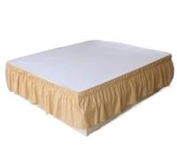 Jupe de Lit, Cache Sommier Jupe de lit en tissu brossé sans surface de lit Jupes de lit à bande élastique King Queen Size Couvre-lit de 40 cm de hauteur(B,120X200cm)