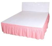 Jupe de Lit, Cache Sommier Jupe de lit en tissu brossé sans surface de lit Jupes de lit à bande élastique King Queen Size Couvre-lit de 40 cm de hauteur(H,150X200cm)