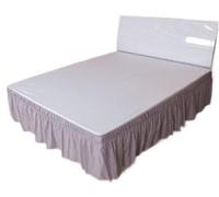 Jupe de Lit, Cache Sommier Jupe de lit en tissu brossé sans surface de lit Jupes de lit à bande élastique King Queen Size Couvre-lit de 40 cm de hauteur(A,150X200cm)