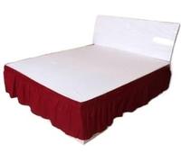 Jupe de Lit, Cache Sommier Jupe de lit en tissu brossé sans surface de lit Jupes de lit à bande élastique King Queen Size Couvre-lit de 40 cm de hauteur(E,180X200cm)