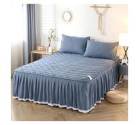 Jupe De Lit en Dentelle Jupe de lit matelassée avec Dentelle, Couvre-lit Chaud et épais, avec Dentelle, Ensemble King, 200x220, for l'hiver(Color4,150x200cm)