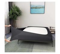 Jupe De Lit Housse de sommier King Size - Jupes de lit enveloppantes for hôtel - Housse de Protection de Matelas - Facile à Installer(Dark Grey,Full 54x75 inch)