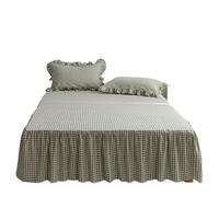 Jupe De Lit Jupe de lit Couvre-lit à Carreaux Protège-Matelas sans taie d'oreiller(Color 3,200x220cm)