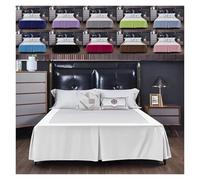 Jupe de lit Jupe de lit d'angle Ouvert Couleur Unie, Drap Couverture brossé, for Maison, hôtel, Couvre-lit Double/King/Queen/Queen, 1 pièce pour décoration(CQ005-23,Twin 100x190x38cm)