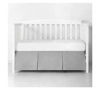 Jupe de lit Jupe de lit de Berceau plissée Standard Ajouter des draps Blancs for bébé garçons Filles - literie de pépinière Enfant en Bas âge 14 Pouces de Haut (Color : Light Grey, Size : 70x 140 x