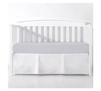 Jupe de lit Jupe de lit de Berceau plissée Standard Ajouter des draps Blancs for bébé garçons Filles - literie de pépinière Enfant en Bas âge 14 Pouces de Haut (Color : Wihte, Size : 71x 132 x 36 cm
