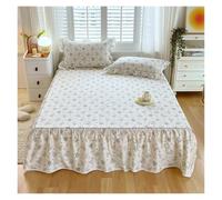 Jupe de lit Jupe de lit en Coton, Couvre-lit Style Floral, Linge Doux for la Peau, for Maison, 1 pièce pour décoration du lit(11,150x200x45cm 1pc)