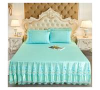 Jupe De Lit Jupe De Lit en Dentelle À Volants, Couvre-lit for Chambre À Coucher, Couvre-Matelas Antidérapant, Couvre-lit, King Size(Color 3,1PC 180cmx200cm)