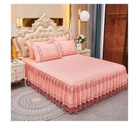 Jupe De Lit Jupe De Lit en Dentelle À Volants, Couvre-lit for Chambre À Coucher, Couvre-Matelas Antidérapant, Couvre-lit, King Size(Color 11,1PC 150x200cm)