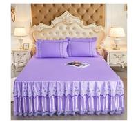 Jupe De Lit Jupe De Lit en Dentelle À Volants, Couvre-lit for Chambre À Coucher, Couvre-Matelas Antidérapant, Couvre-lit, King Size(Color 6,1PC 180cmx200cm)