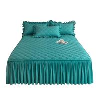 Jupe De Lit Jupe de lit épaisse, Couvre-lit Couleur Unie, protège-Matelas matelassé, Doux for la Peau, sans taie d'oreiller(Color 6,150x200cm)