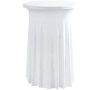 Jupe de Nappe élastique for Tables Rondes(Bianco,60cm Round 110cm H)