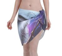Jupe De Plage Dragon dans La Cathédrale Femme Plage Sarong Élégante Casual Couverture De Bikini, pour Natation, Piscine, Vacances, Été, 48x140cm