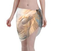 Jupe De Plage Le Chat Se Regarde dans Le Miroir Wrap De Plage Courte Jupe Sarong Paréo Pareo Cache Maillot De Bain pour Ete Cover Ups Étémaillots De Bain